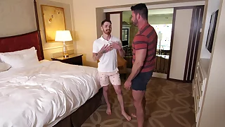 Muscle Stud Spreads BFFs Ass Wide Open Be incumbent on His Cock